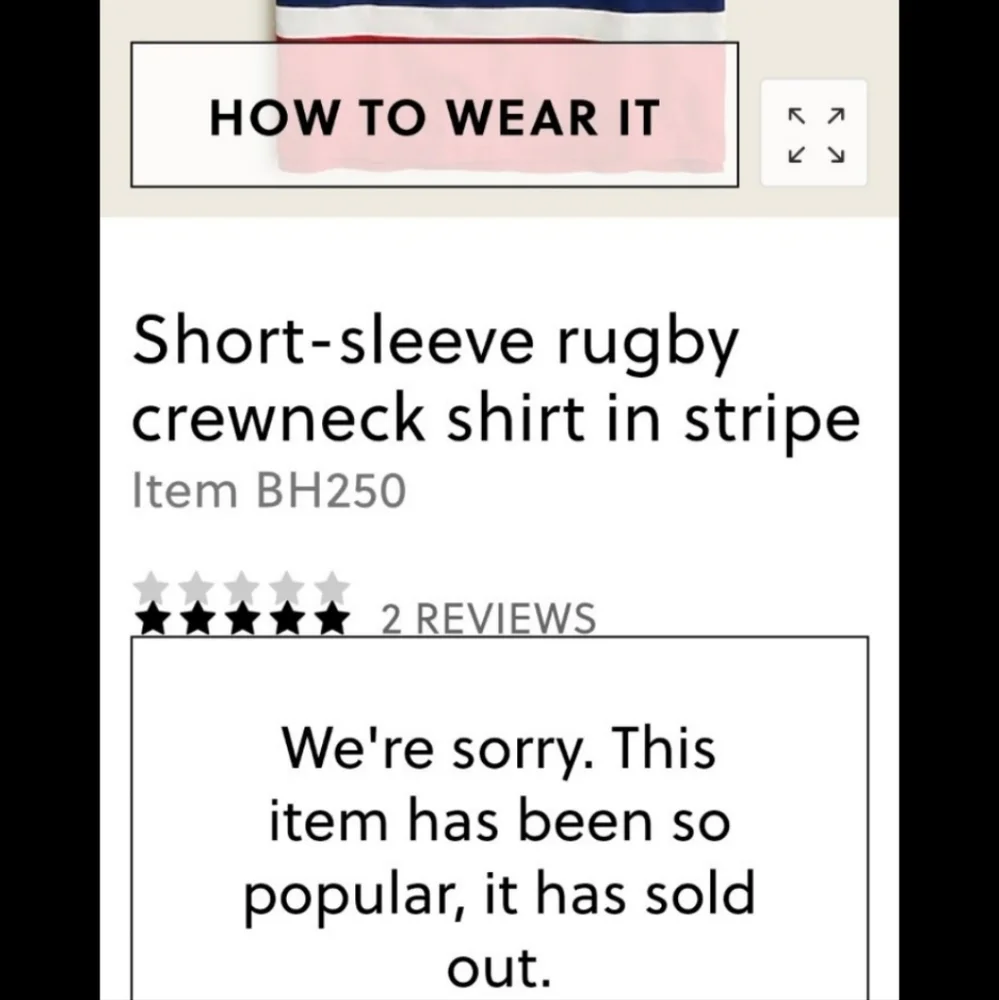 J.Crew Short-sleeve rugby crewneck shirt in stripe MED BNWT 1 LEFT $70